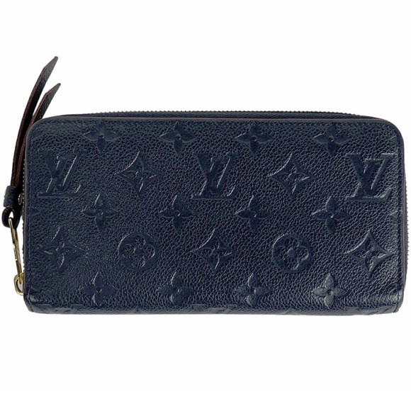 Louis Vuitton Wallet Empreinte Zippy Navy Rouge Blue Bill Coin Marine - Picture 1 of 6